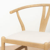 Skan silla de comedor blanca tapizada