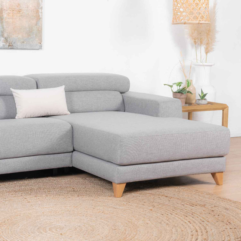Wera sofá deslizante gris claro